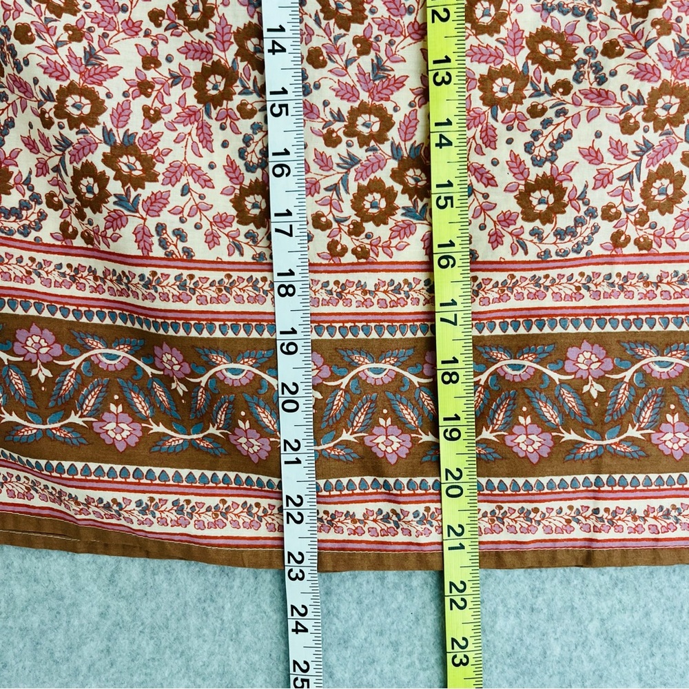 Faherty Womens Top Small Florence Earth Block Floral Boho Organic Cotton NWT - Picture 14 of 15